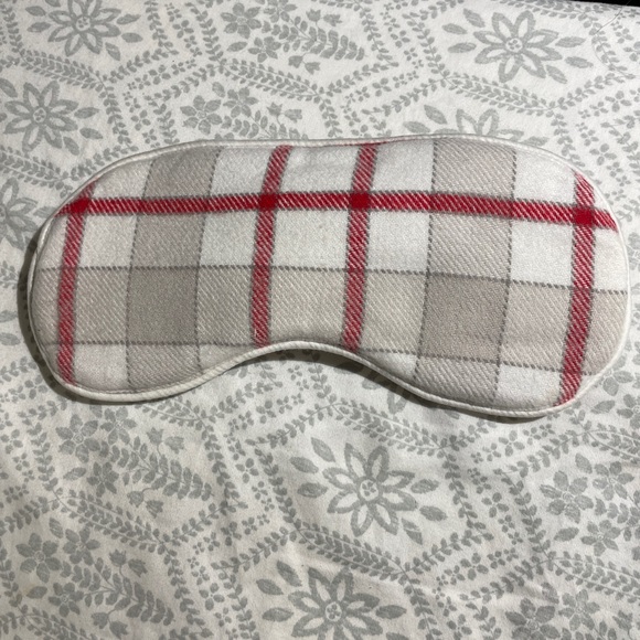 BOLL & BRANCH Flannel Eye Mask - Plaid, Unisex, Red - Brand-new with tags. - Picture 8 of 12